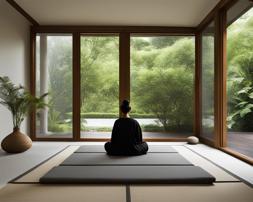 Rustgevende meditatieruimte