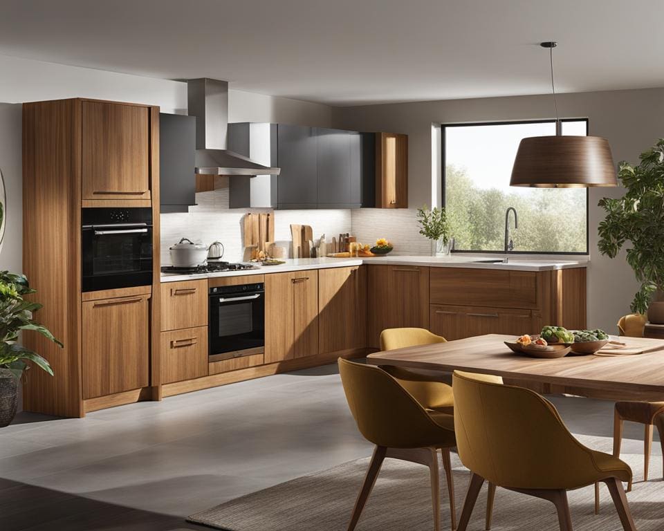 houten keukenkasten mix en match