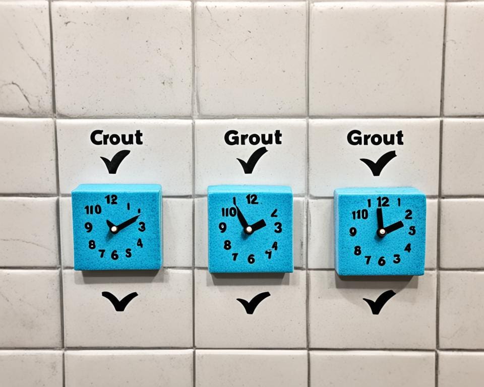 hoe lang moet voeg drogen badkamer