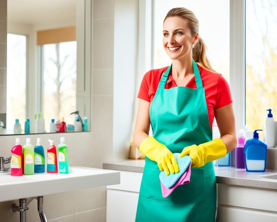 hoe maak je badkamer tegels schoon