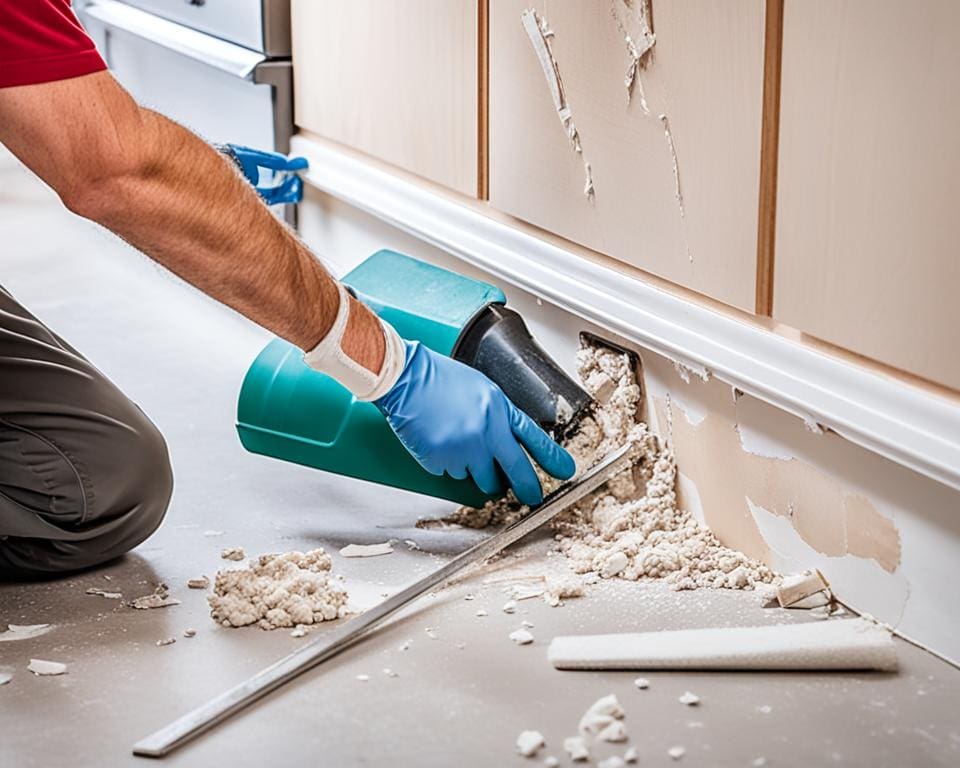 hoe plint verwijderen keuken