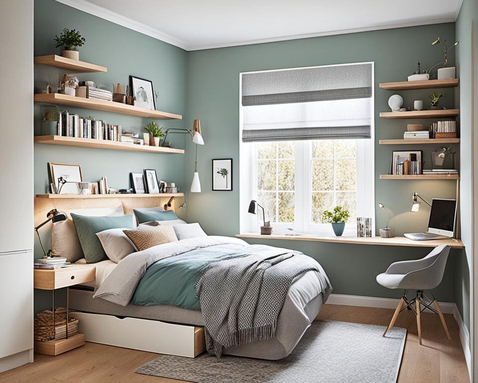 hoe richt je een kleine slaapkamer in