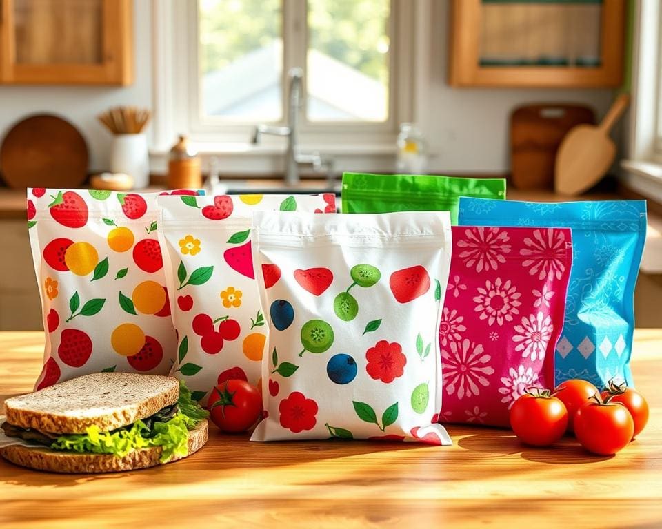 Herbruikbare boterhamzakjes voor dagelijkse lunches