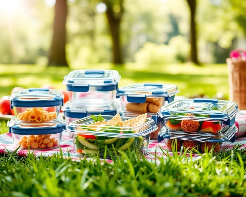 Herbruikbare glazen lunchboxen voor onderweg