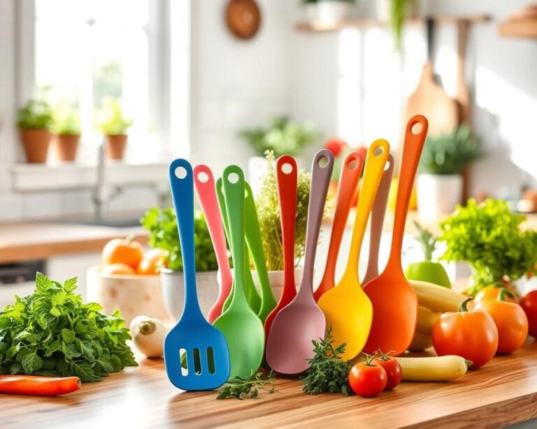 Herbruikbare siliconen spatels voor milieuvriendelijk koken