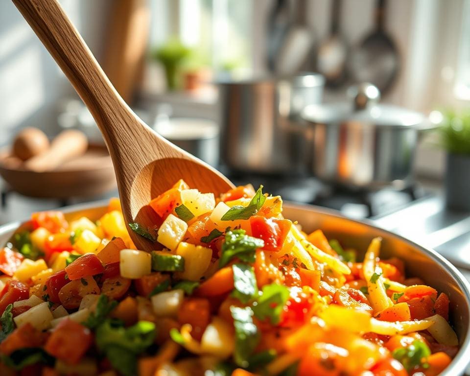 Keukenpollepel gebruiken in de keuken