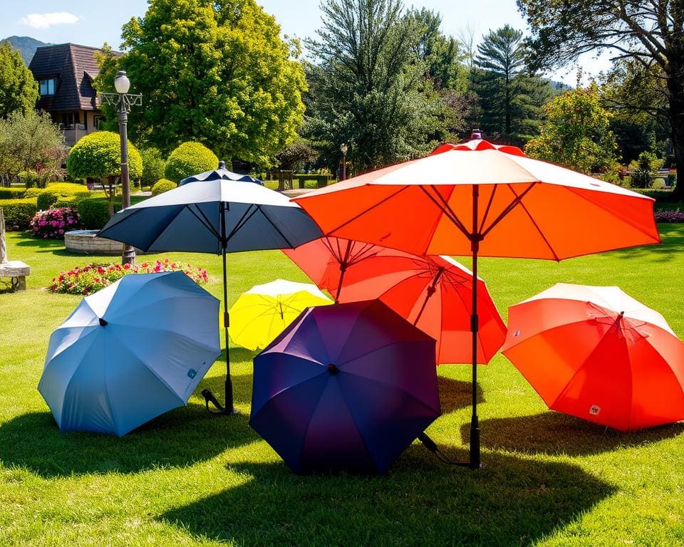 Opvouwbare parasols voor flexibel gebruik buiten