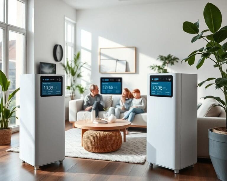 Slimme luchtreinigers met realtime luchtkwaliteitsmeldingen