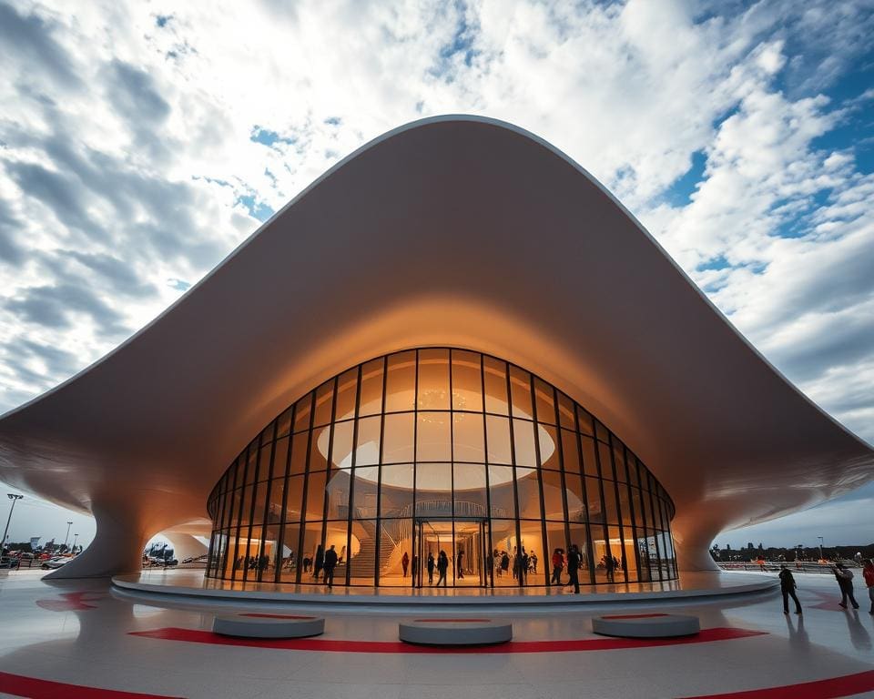 Eero Saarinen - TWA Flight Center in futuristische architectuur