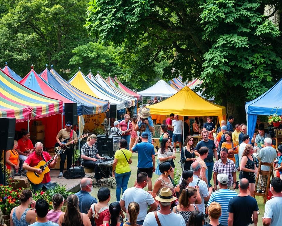 Festivaldag met een mix van livemuziek, theater en kunst