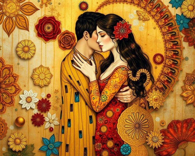 Gustav Klimt - De Kus in symbolistische schilderkunst