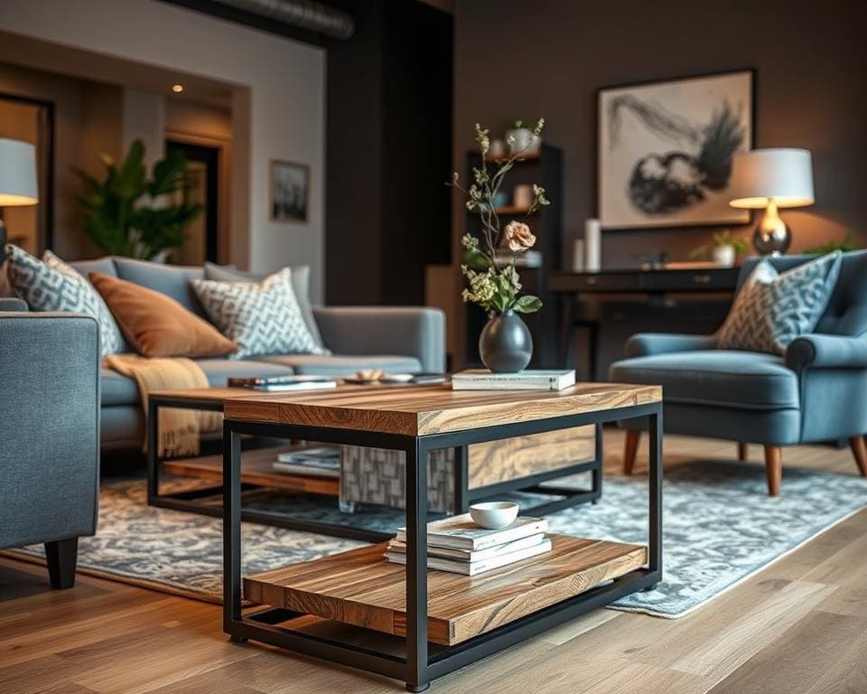 Industriële sidetable: een robuuste toevoeging aan je woonkamer