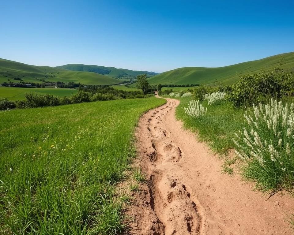 Richard Long - A Line Made by Walking in landschapskunst