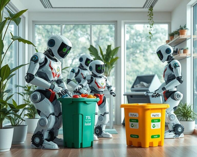 Slimme afvalbeheerrobots voor recycling thuis