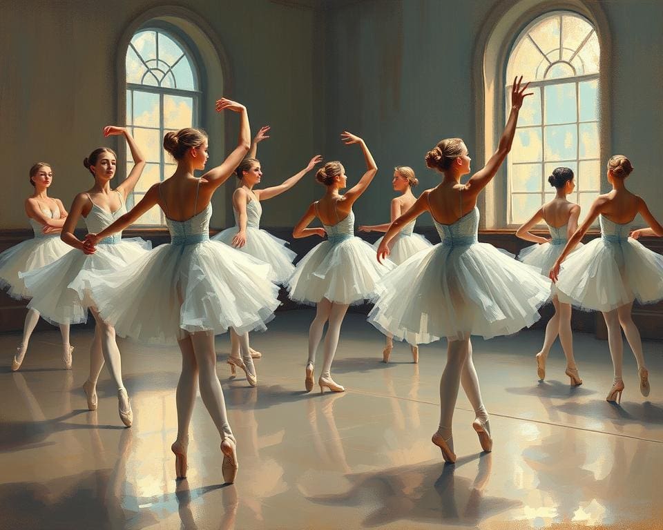 ballerina's in de schilderijen van Degas