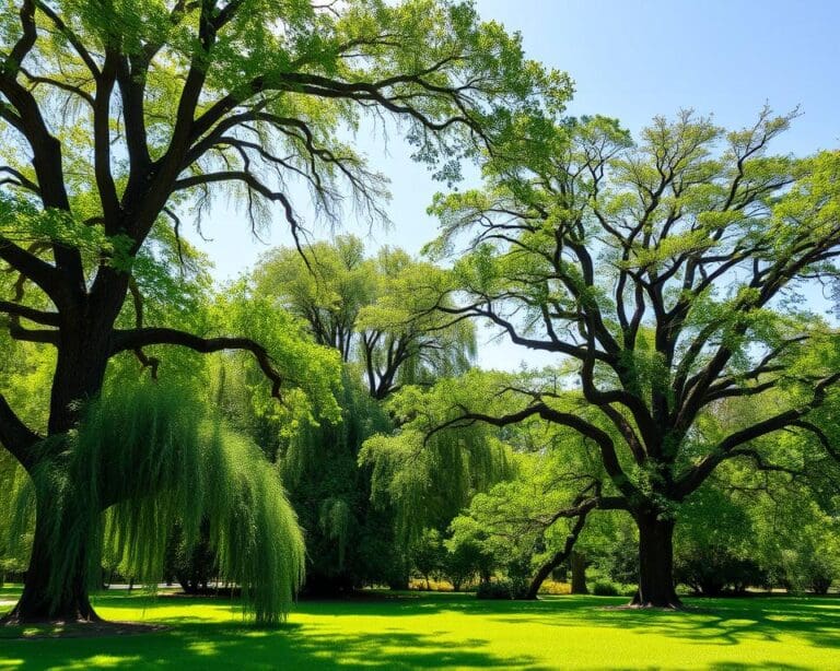 Welke bomen bieden natuurlijke schaduw in de zomer?