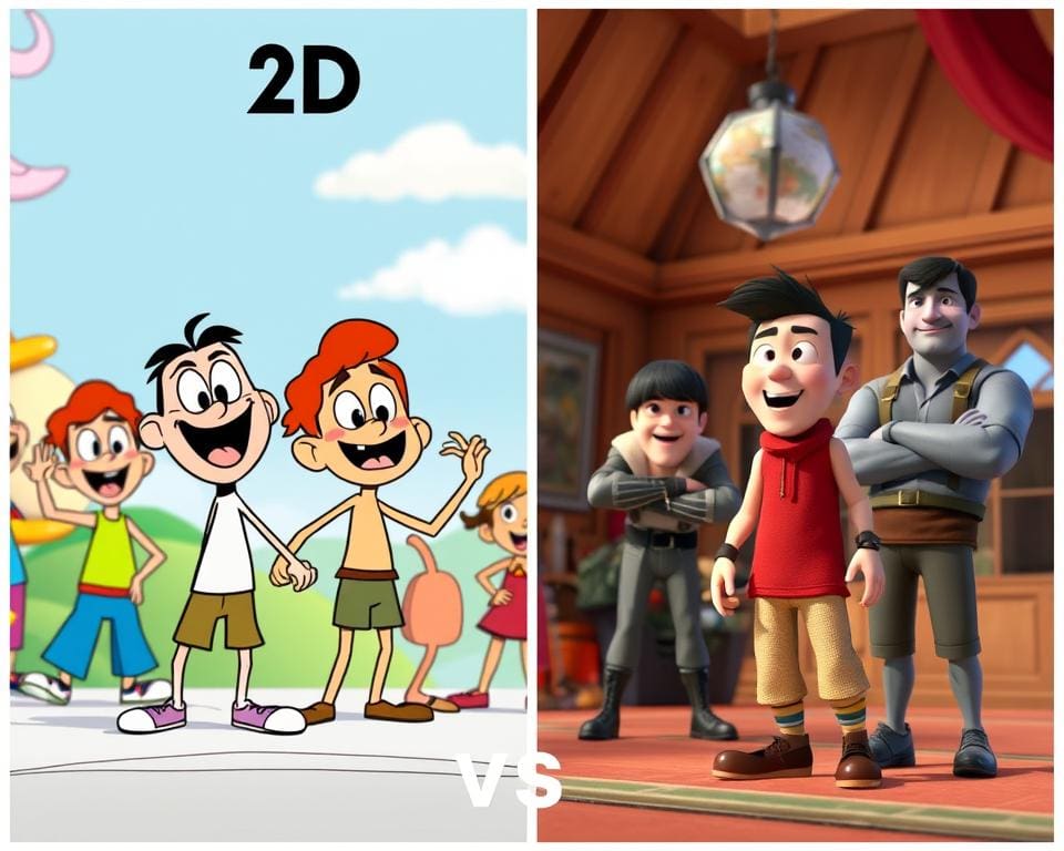 Wat is het verschil tussen 2D en 3D animatie?
