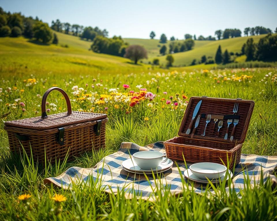 Praktische picknicksets voor onderweg