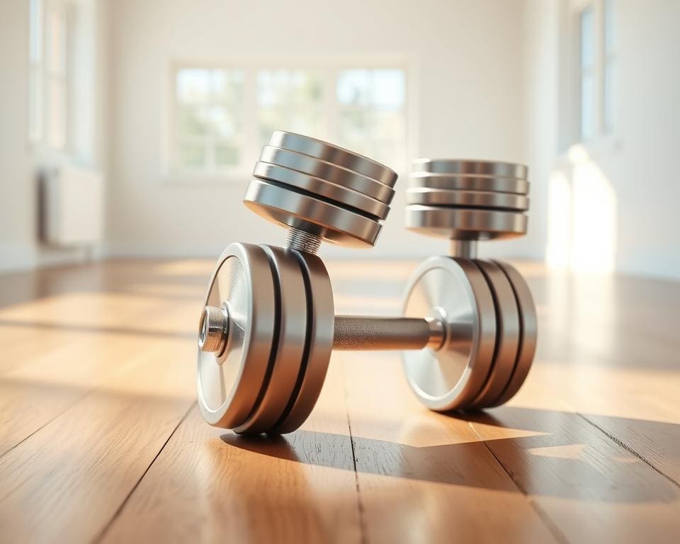 Verstelbare dumbbells voor thuisfitness