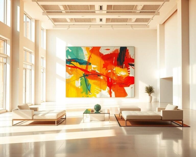 Wat is het effect van grote kunst aan de muur?