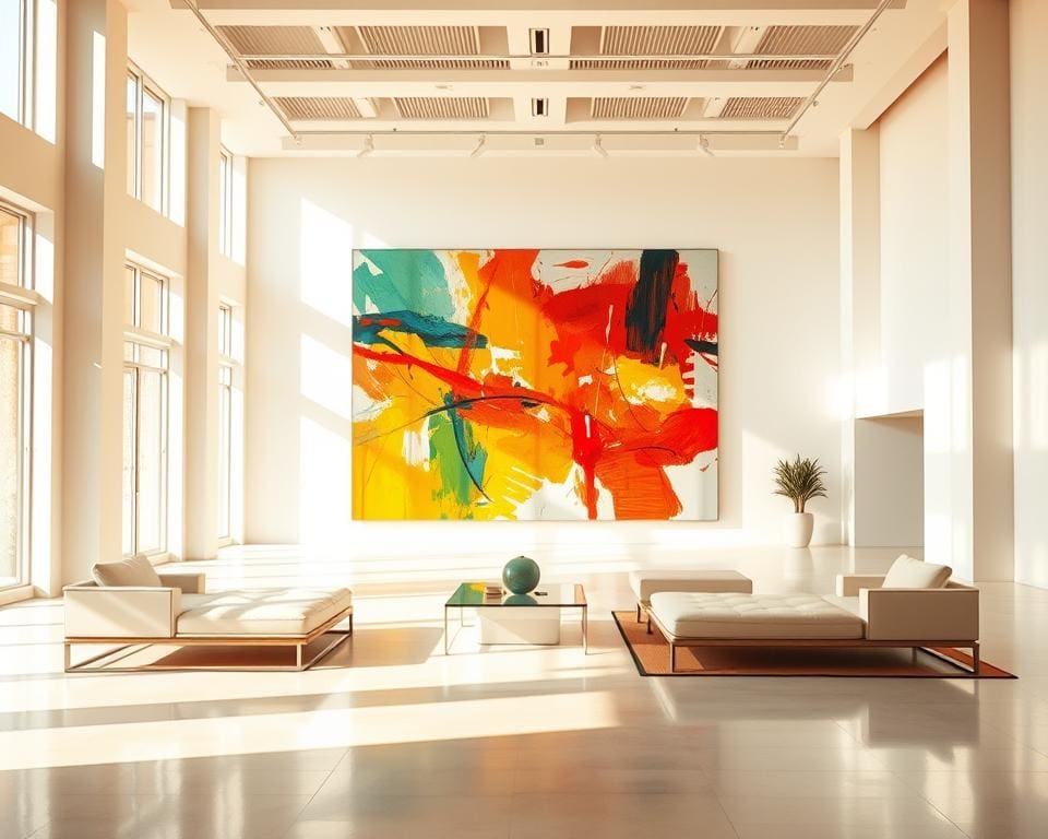 Wat is het effect van grote kunst aan de muur?