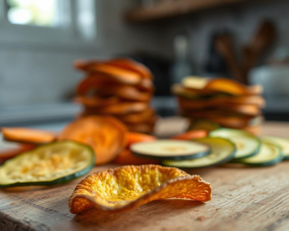 Hoe maak je groentechips zelf knapperig?