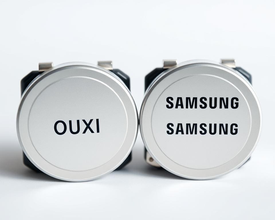 Ouxi accu vergelijking met Samsung cellen