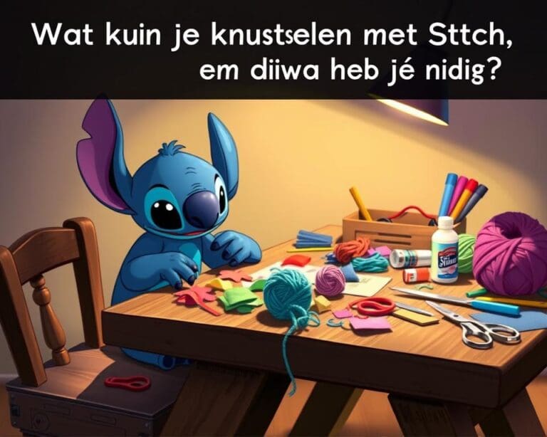 Wat kun je knutselen met Stitch en wat heb je nodig?