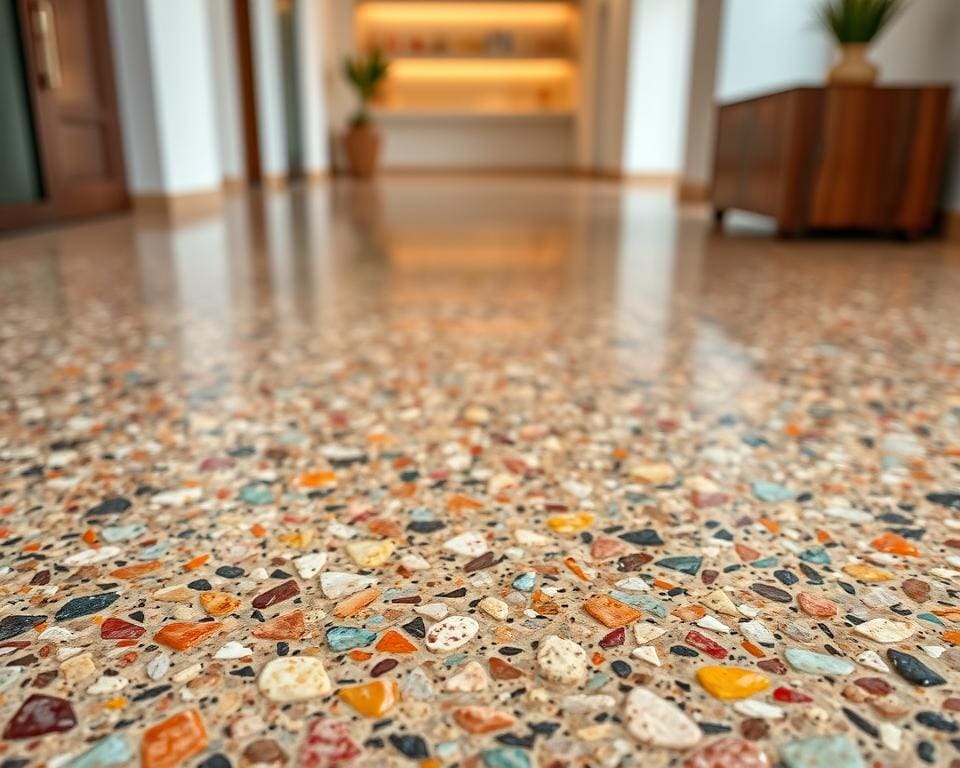 kleur terrazzo vloer