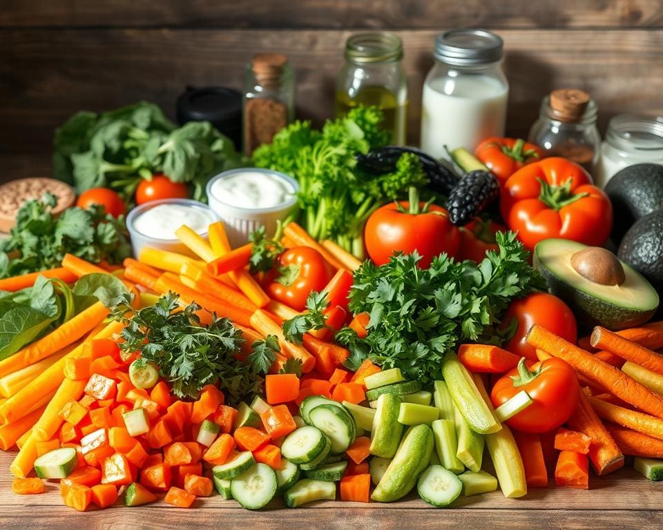 verse dip ingrediënten