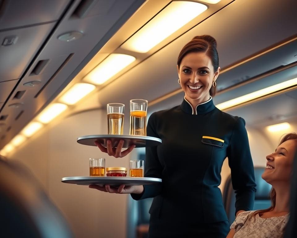 Stewardess service aan boord