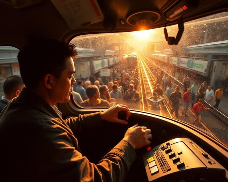 Wat doet een metrobestuurder in de ochtendspits?
