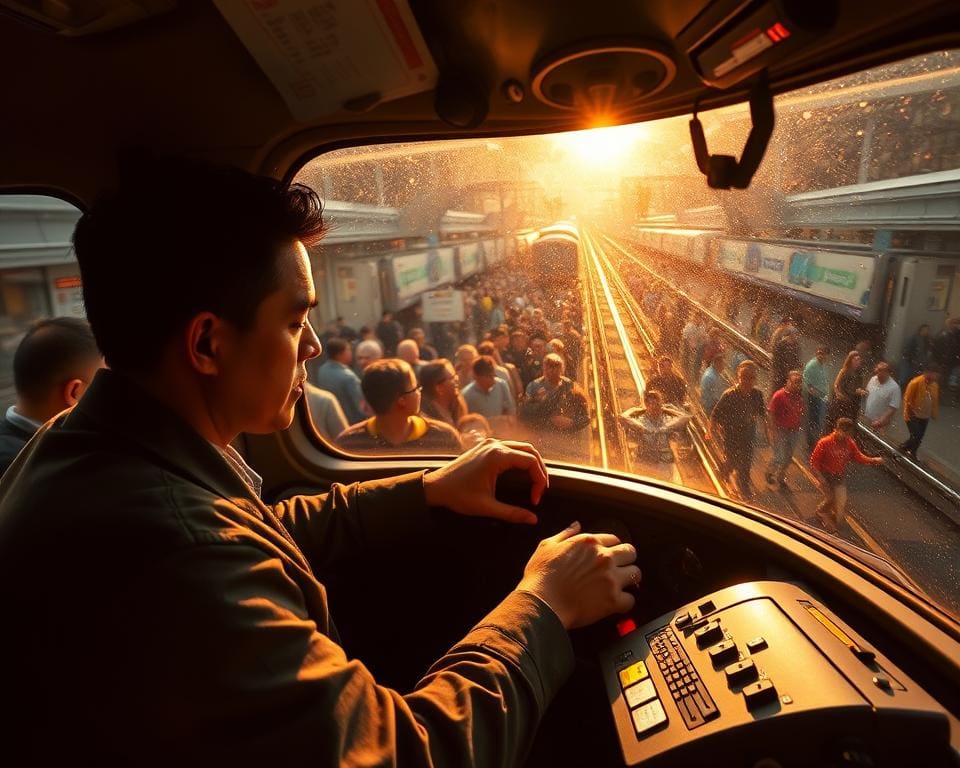 Wat doet een metrobestuurder in de ochtendspits?