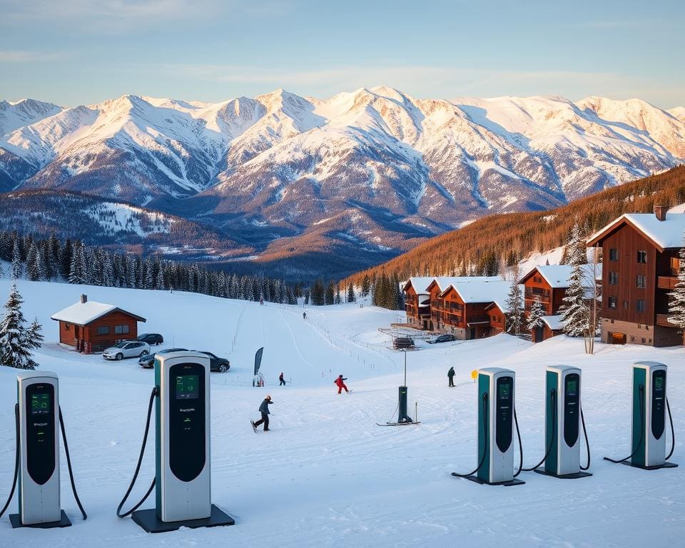 skigebieden met laadstations