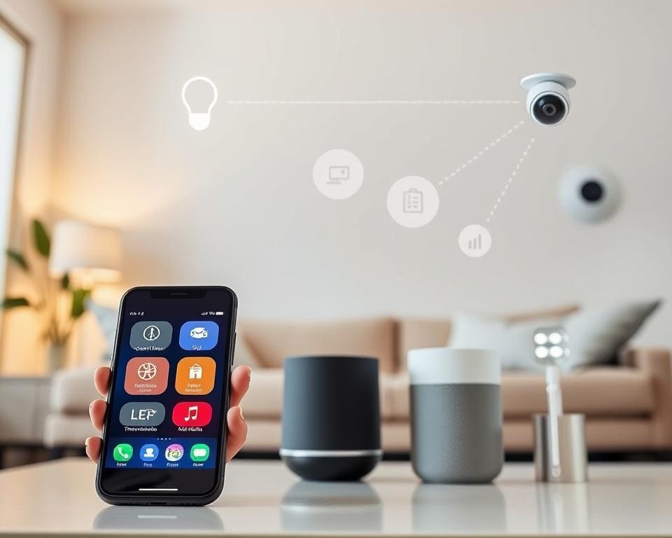 smartphone connectiviteit met smart home apparaten