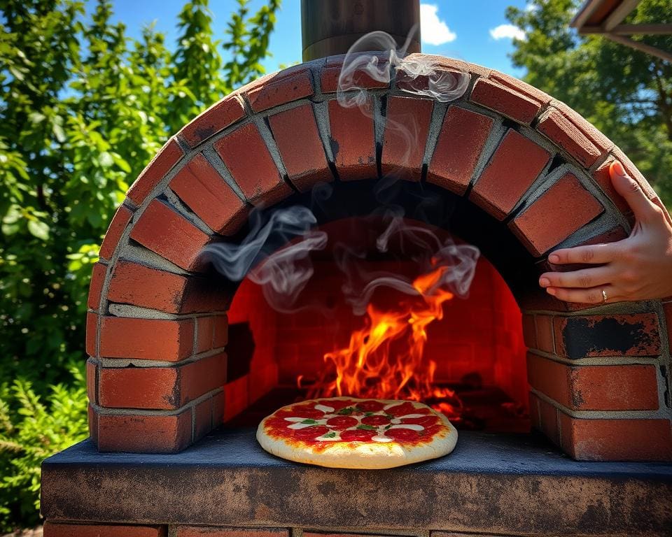 Kun je pizza bakken in een zelfgemaakte buitenoven?