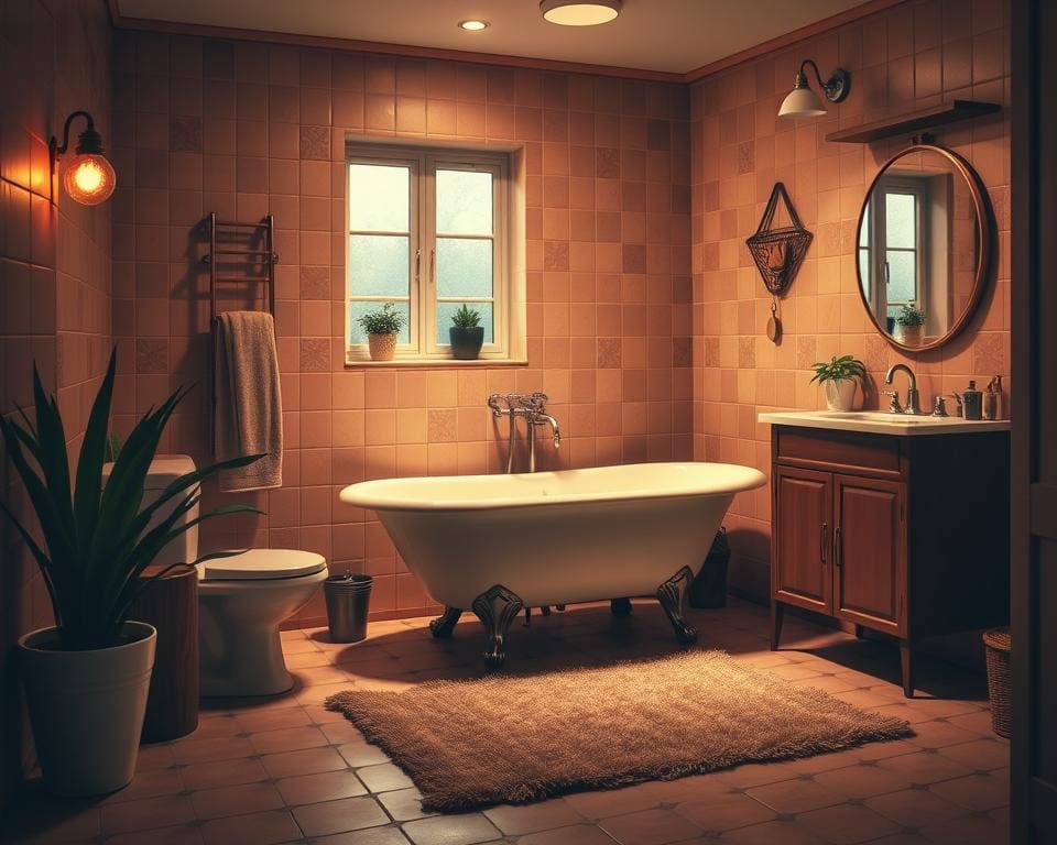 retro stijl badkamer inrichting