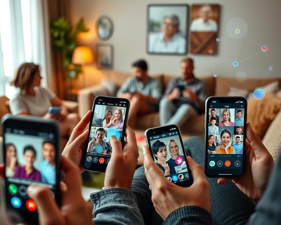 smartphones sociale connecties videobellen