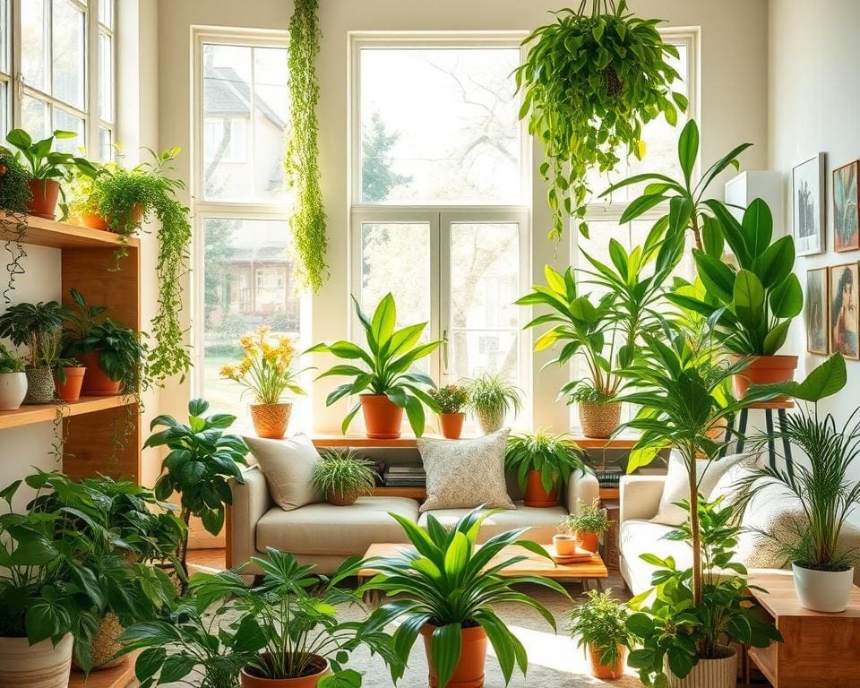 planten in de woonkamer