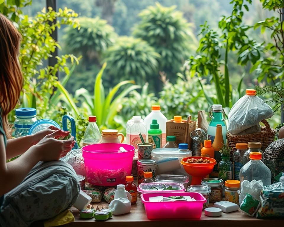 Wat zijn creatieve manieren om afval te verminderen?