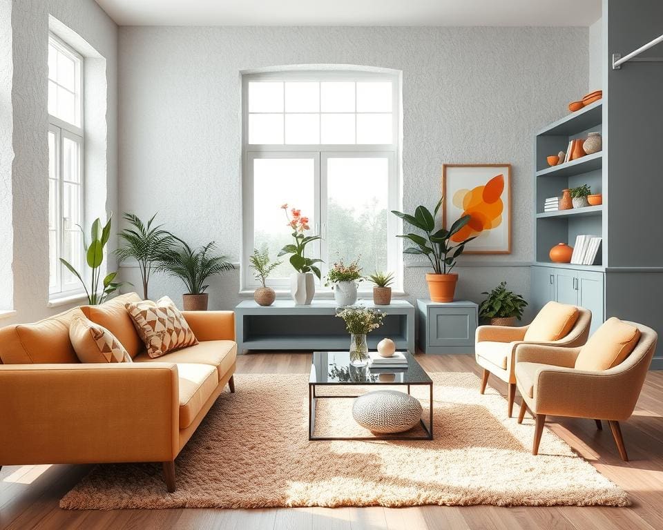 Welke kleurencombinaties werken goed in de woonkamer?