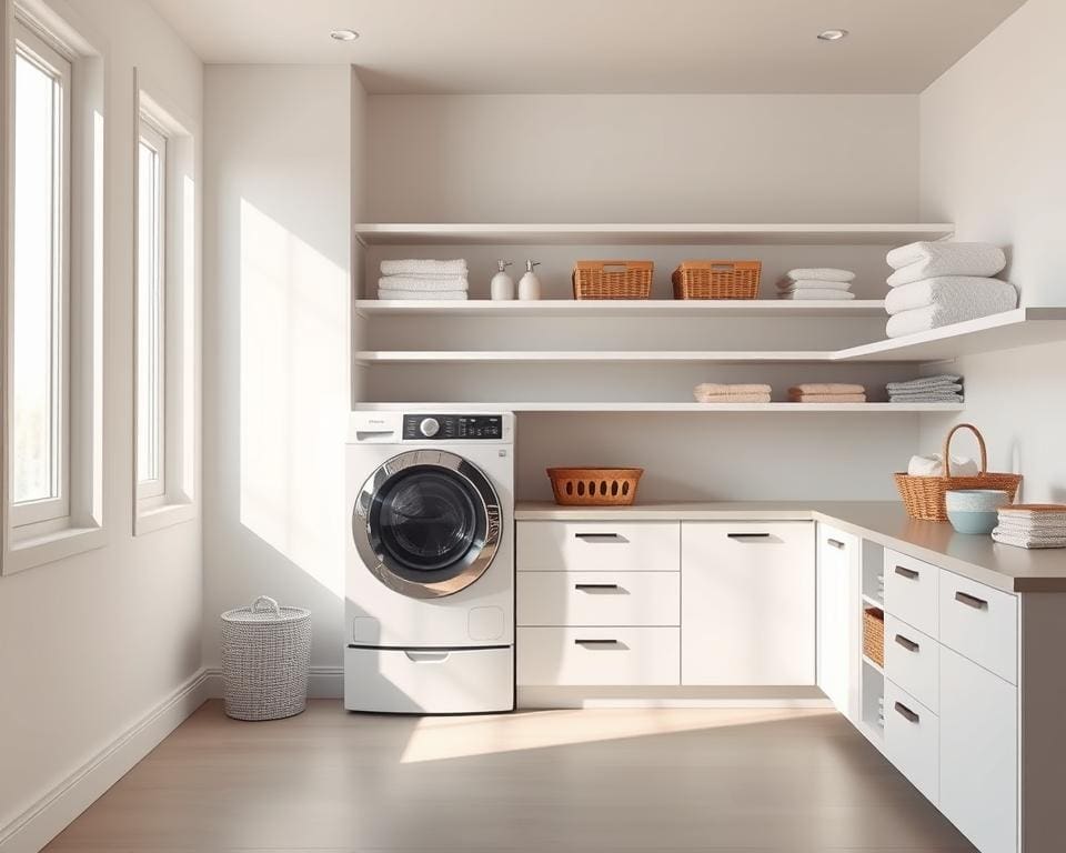 Wat zijn slimme oplossingen voor wasruimte en opslag?