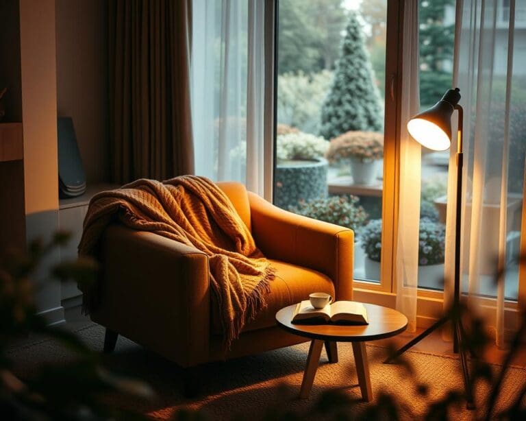 Hoe creëer je een gezellige zithoek met weinig items?