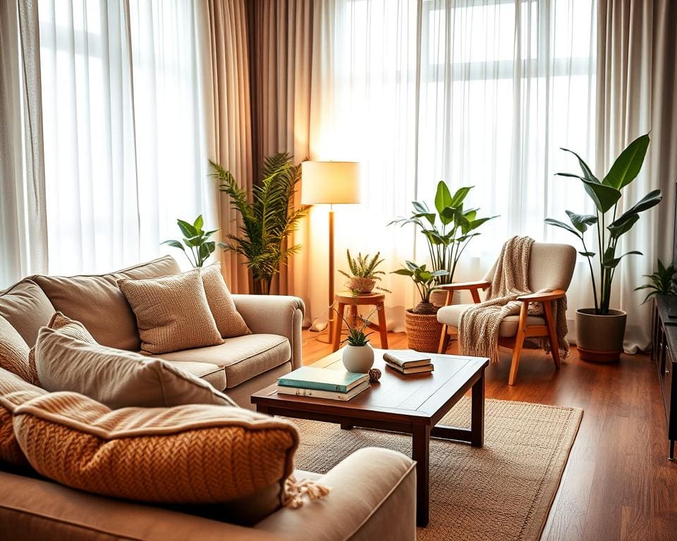 Hoe richt je een woonkamer warm en functioneel in?