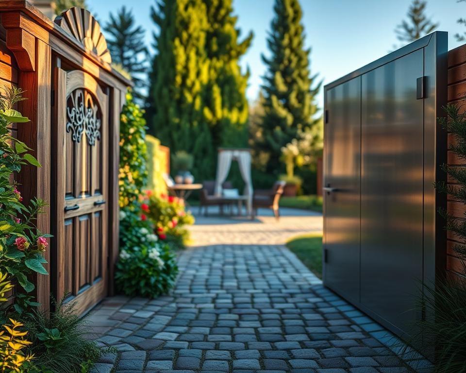 Waarom kiezen voor een houten of aluminium tuinpoort?