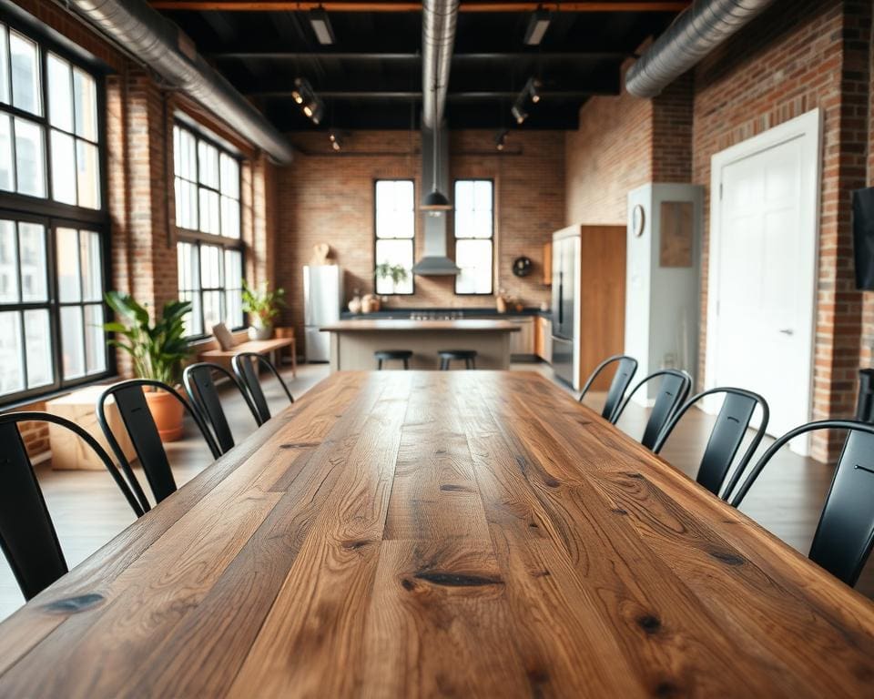 Waarom staat een robuuste tafel mooi in een loft?