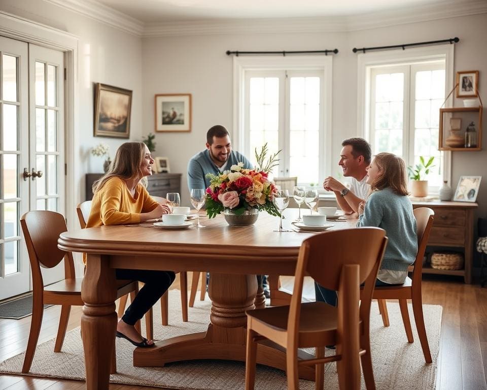 Wat maakt een eetkamertafel geschikt voor gezinnen?