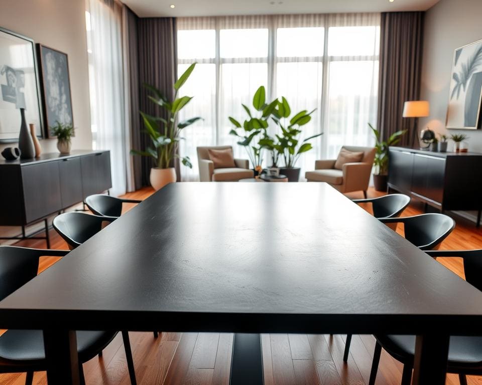 Wat maakt een zwarte tafel stijlvol en modern?