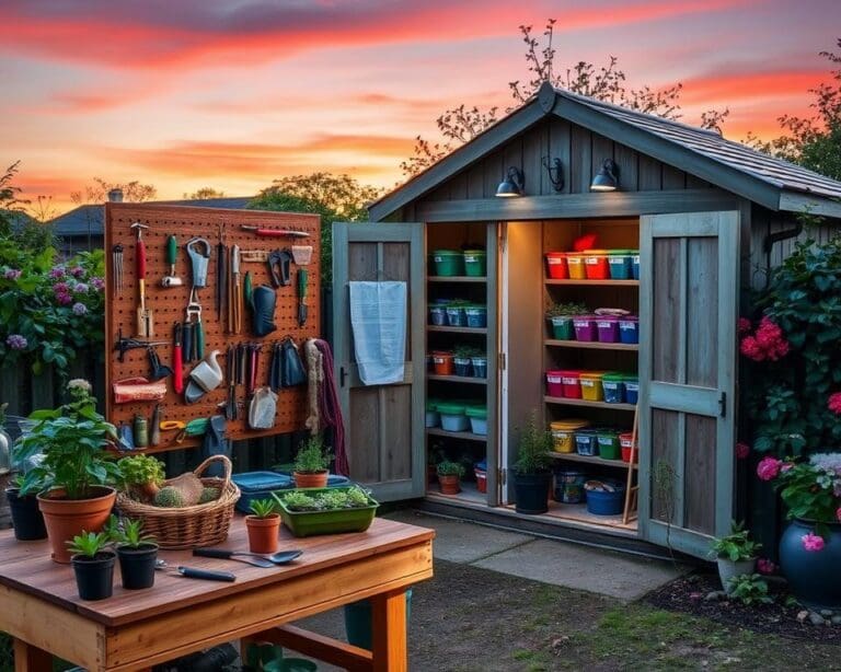 Wat zijn slimme opbergoplossingen voor de tuin?