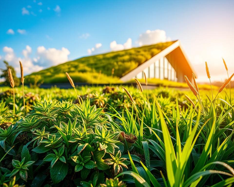 Groene dakbedekking voor isolatie